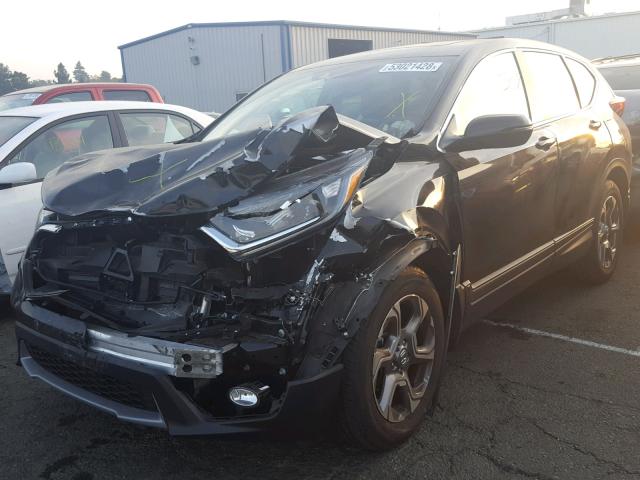 2HKRW2H83HH652346 - 2017 HONDA CR-V EXL BLACK photo 2