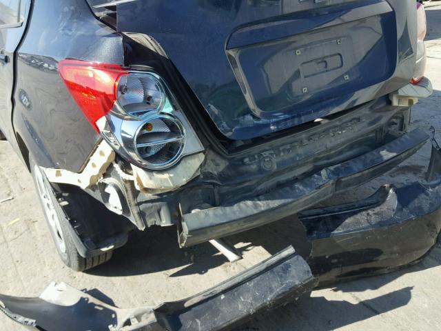 1G1JB5SHXD4141552 - 2013 CHEVROLET SONIC LS BLACK photo 9