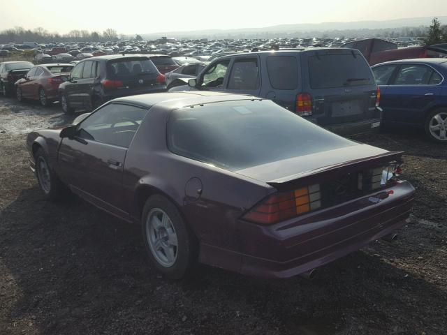 1G1FP23E6NL124569 - 1992 CHEVROLET CAMARO RS PURPLE photo 3