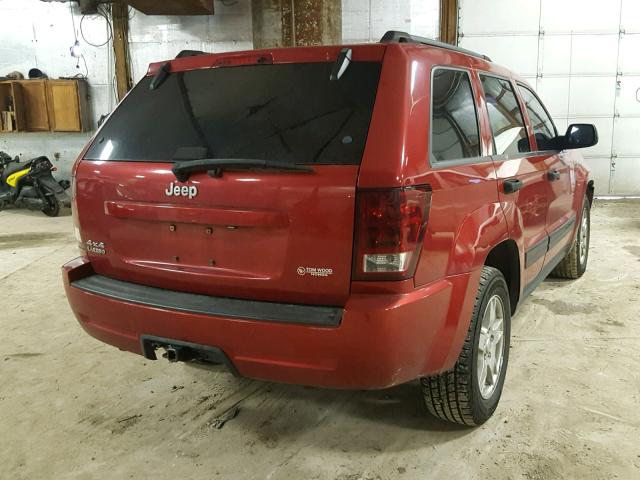 1J4GR48K56C130746 - 2006 JEEP GRAND CHER RED photo 4