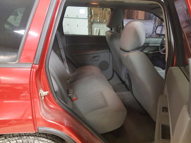 1J4GR48K56C130746 - 2006 JEEP GRAND CHER RED photo 6