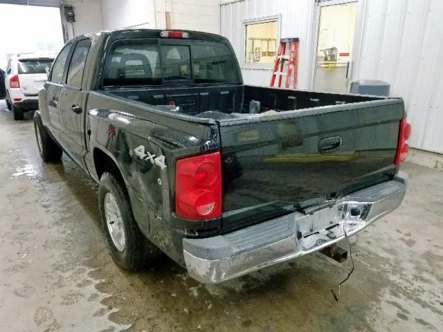 1D7HW48N65S219913 - 2005 DODGE DAKOTA QUA BLACK photo 3