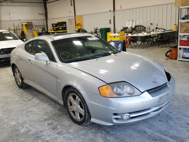 KMHHM65D34U107205 - 2004 HYUNDAI TIBURON SILVER photo 1