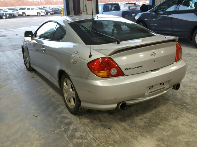 KMHHM65D34U107205 - 2004 HYUNDAI TIBURON SILVER photo 3