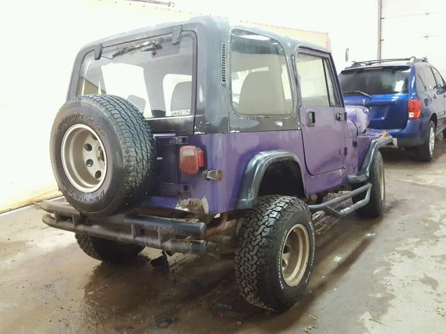 1J4FY19P9SP265948 - 1995 JEEP WRANGLER / PURPLE photo 4