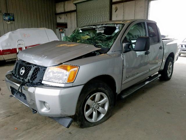 1N6BA0EC9EN516003 - 2014 NISSAN TITAN S SILVER photo 2