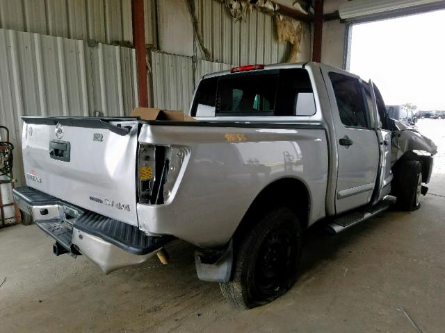 1N6BA0EC9EN516003 - 2014 NISSAN TITAN S SILVER photo 4