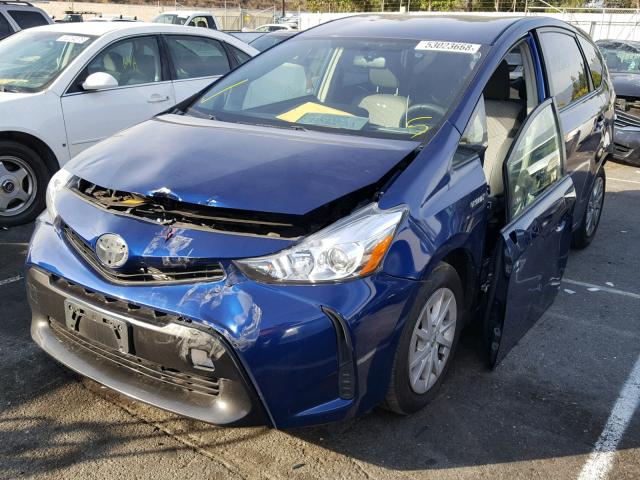 JTDZN3EU2FJ027564 - 2015 TOYOTA PRIUS V BLUE photo 2