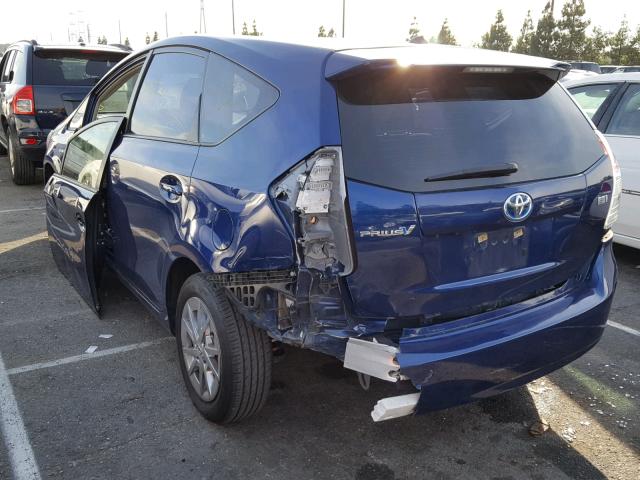 JTDZN3EU2FJ027564 - 2015 TOYOTA PRIUS V BLUE photo 3