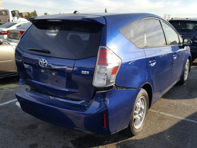 JTDZN3EU2FJ027564 - 2015 TOYOTA PRIUS V BLUE photo 4