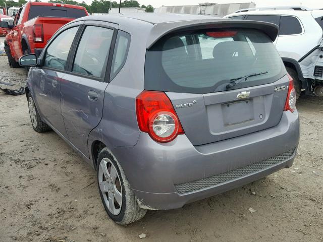 KL1TG6DE2AB119831 - 2010 CHEVROLET AVEO LT GRAY photo 3