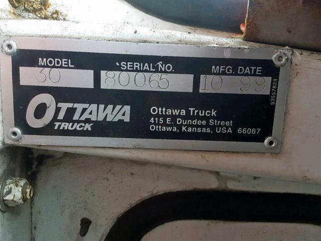 80065 - 2000 OTTAWA YARD TRACTOR FORKLIFT UNKNOWN - NOT OK FOR INV. photo 10