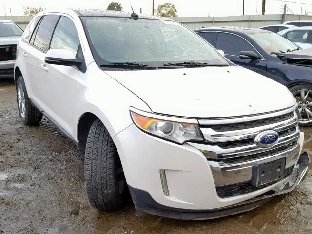 2FMDK3JC9EBA18441 - 2014 FORD EDGE SEL WHITE photo 1