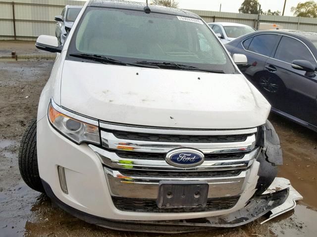 2FMDK3JC9EBA18441 - 2014 FORD EDGE SEL WHITE photo 10