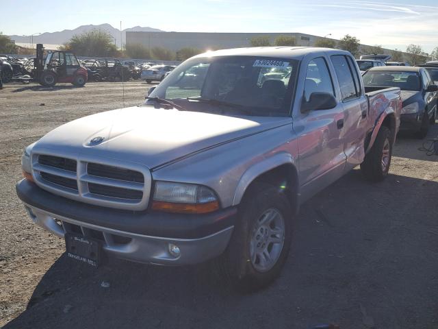 1D7HL38NX3S290113 - 2003 DODGE DAKOTA QUA BLUE photo 2