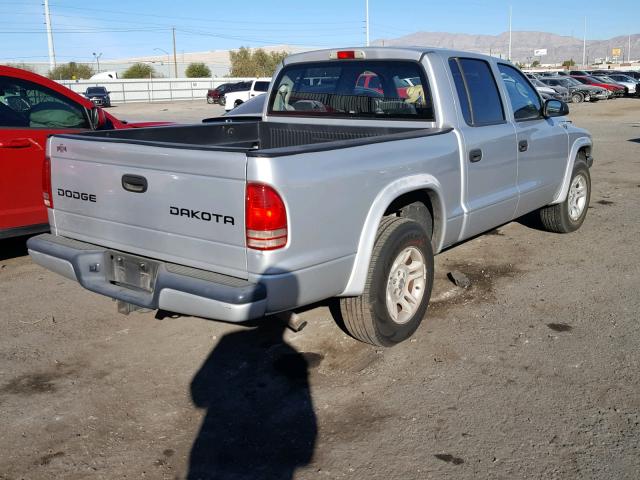 1D7HL38NX3S290113 - 2003 DODGE DAKOTA QUA BLUE photo 4