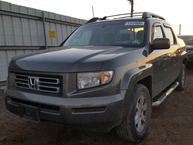 2HJYK16526H532629 - 2006 HONDA RIDGELINE GREEN photo 2