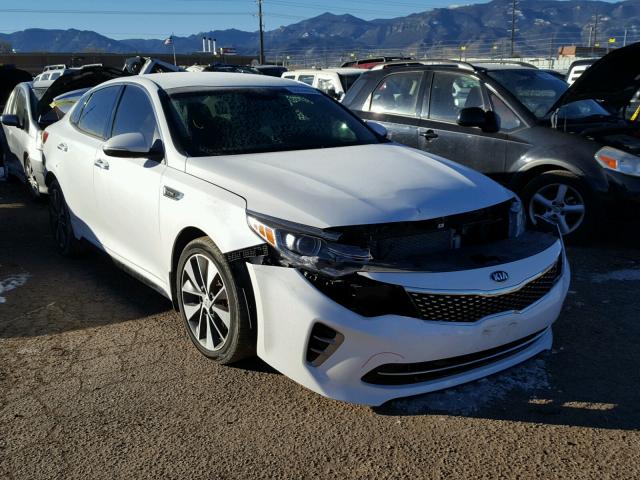 5XXGW4L28GG043933 - 2016 KIA OPTIMA SX WHITE photo 1