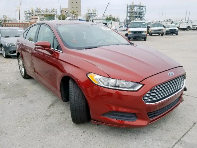 3FA6P0HD8ER322721 - 2014 FORD FUSION SE ORANGE photo 1