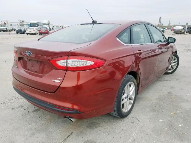 3FA6P0HD8ER322721 - 2014 FORD FUSION SE ORANGE photo 4