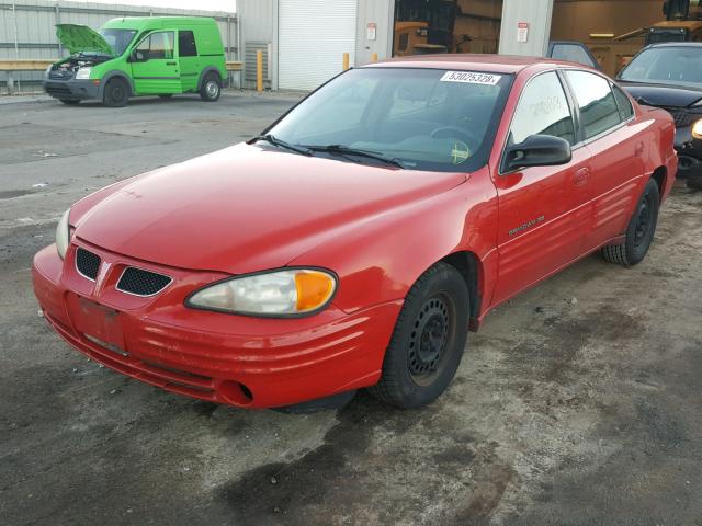 1G2NE52T9XC505740 - 1999 PONTIAC GRAND AM S RED photo 2