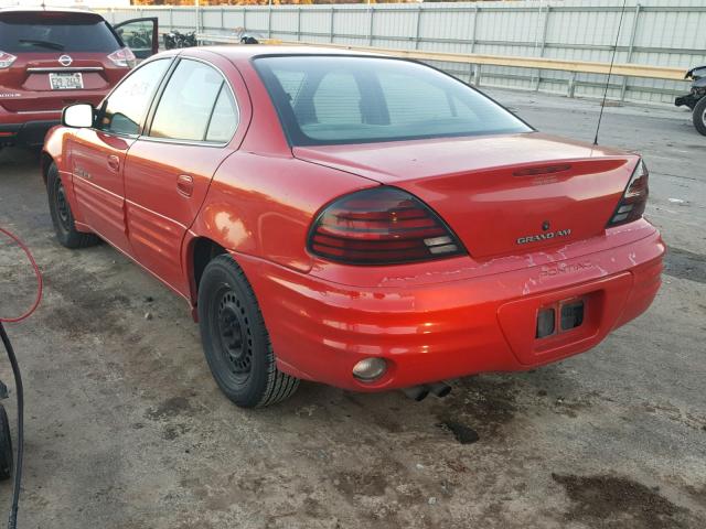 1G2NE52T9XC505740 - 1999 PONTIAC GRAND AM S RED photo 3