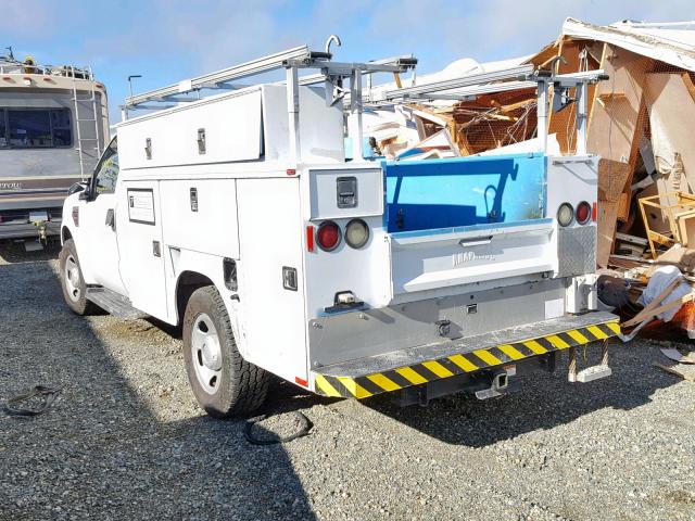 1FDWF34R58ED97850 - 2008 FORD F350 SRW S WHITE photo 3