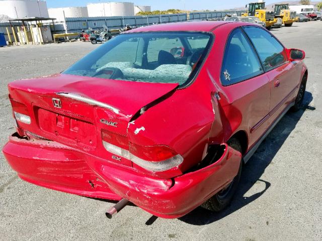 1HGEJ8244YL018014 - 2000 HONDA CIVIC EX RED photo 4