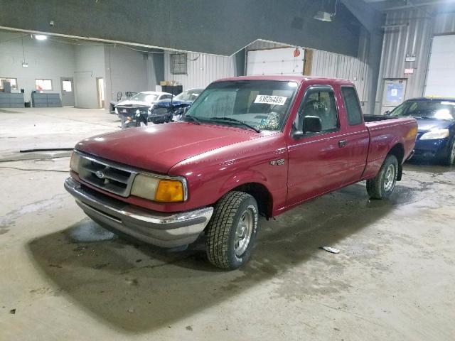 1FTCR14UXTTA66869 - 1996 FORD RANGER SUP RED photo 2