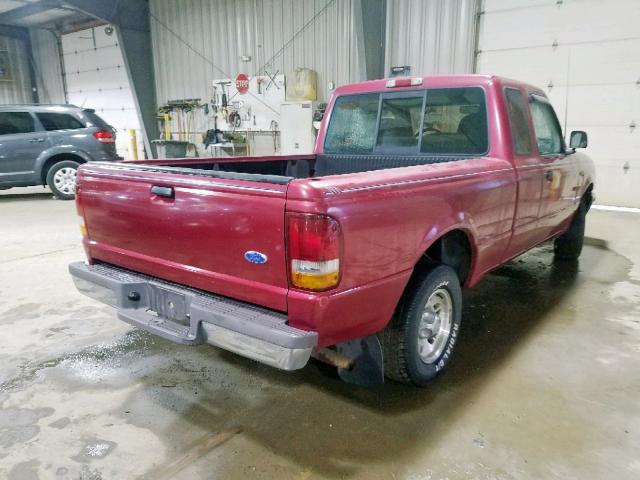 1FTCR14UXTTA66869 - 1996 FORD RANGER SUP RED photo 4
