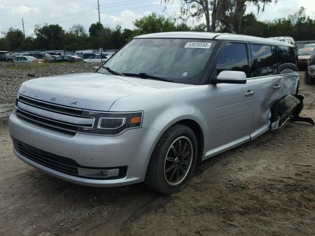 2FMGK5D8XEBD10714 - 2014 FORD FLEX LIMIT SILVER photo 2