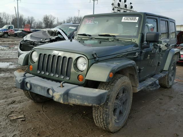 1J4GA59148L582063 - 2008 JEEP WRANGLER U GREEN photo 2