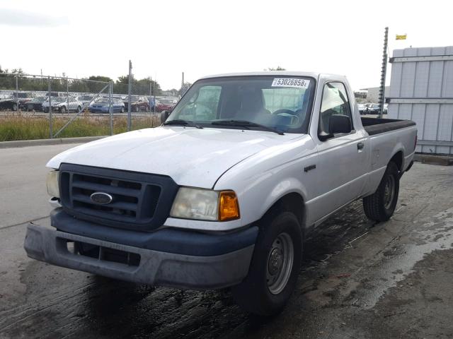 1FTYR10D85PA67607 - 2005 FORD RANGER WHITE photo 2