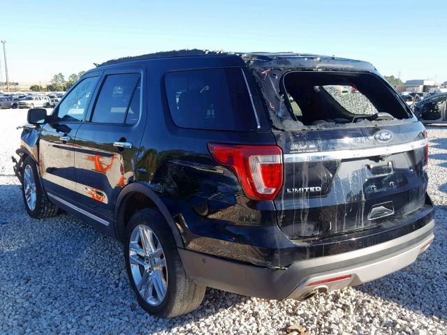 1FM5K7FH7HGA69174 - 2017 FORD EXPLORER L BLACK photo 3