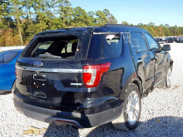 1FM5K7FH7HGA69174 - 2017 FORD EXPLORER L BLACK photo 4