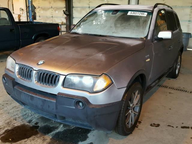 WBXPA734X4WB28032 - 2004 BMW X3 2.5I GRAY photo 2