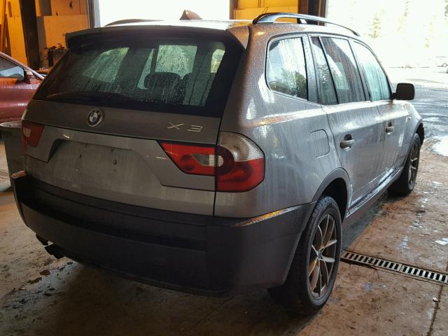 WBXPA734X4WB28032 - 2004 BMW X3 2.5I GRAY photo 4