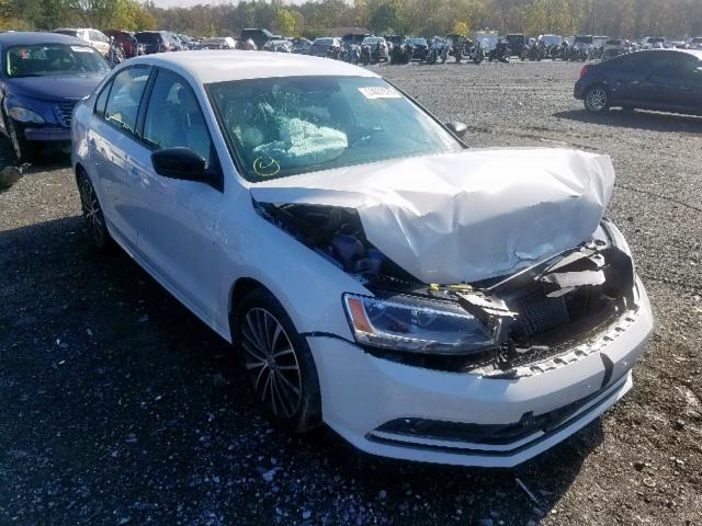 3VWD17AJ3GM419107 - 2016 VOLKSWAGEN JETTA SPOR WHITE photo 1