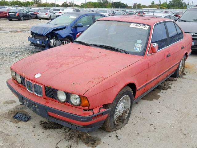 WBAHD2319MBF72282 - 1991 BMW 535 I AUTO RED photo 2