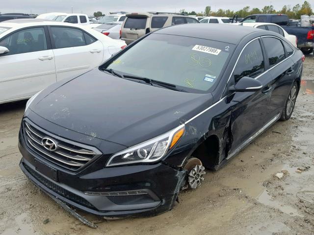 5NPE34AFXFH065845 - 2015 HYUNDAI SONATA SPO BLACK photo 2