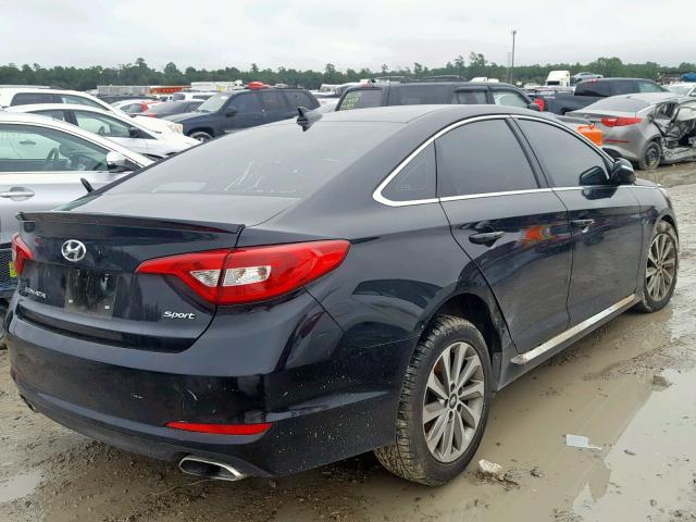 5NPE34AFXFH065845 - 2015 HYUNDAI SONATA SPO BLACK photo 4