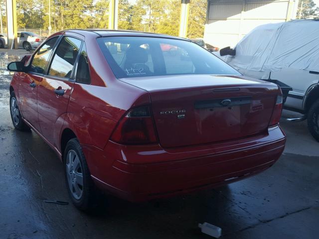 1FAFP34N87W296878 - 2007 FORD FOCUS ZX4 RED photo 3