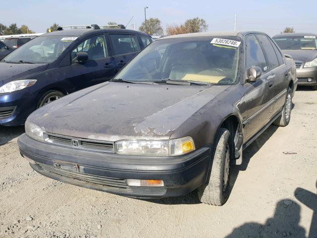 JHMCB7647MC038063 - 1991 HONDA ACCORD DX BROWN photo 2