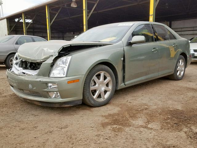 1G6DW677750222308 - 2005 CADILLAC STS GREEN photo 2