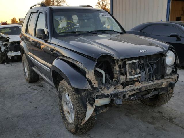 1J4GL58595W635607 - 2005 JEEP LIBERTY LI BLACK photo 1