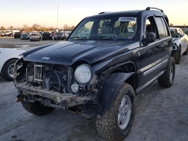 1J4GL58595W635607 - 2005 JEEP LIBERTY LI BLACK photo 2