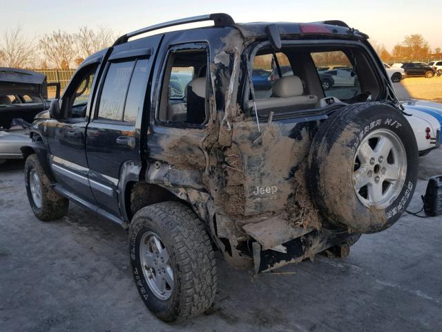 1J4GL58595W635607 - 2005 JEEP LIBERTY LI BLACK photo 3