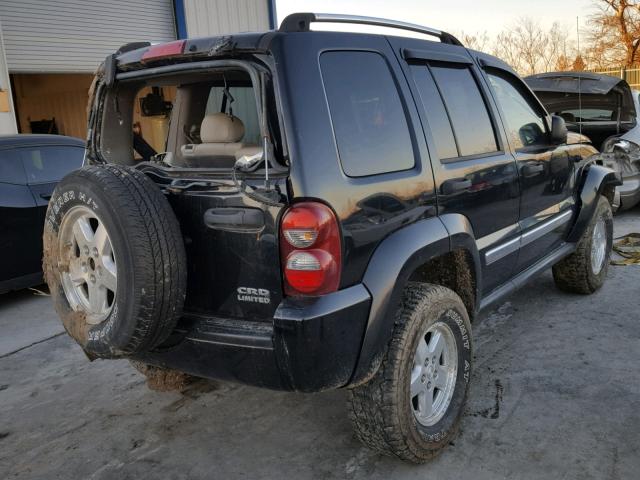 1J4GL58595W635607 - 2005 JEEP LIBERTY LI BLACK photo 4