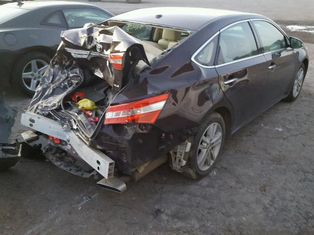 4T1BK1EB3FU152810 - 2015 TOYOTA AVALON XLE MAROON photo 4