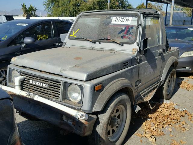 JS4JC51C5H4173774 - 1987 SUZUKI SAMURAI GRAY photo 2